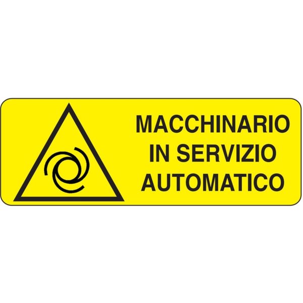 Adhesive for recta. danger sign - 350 x 125 mm image 1