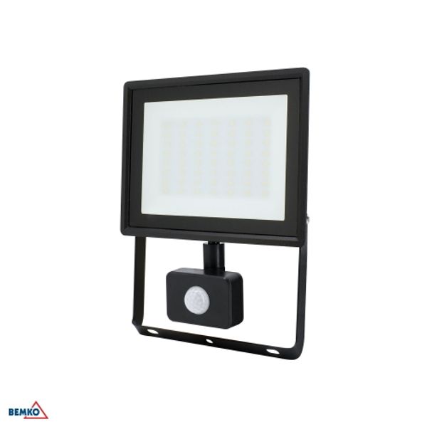 LED FLOODLIGHT SMD KASTEL  50W 4000K 4280LM IP65 PIR BLACK image 1
