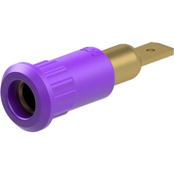 4 mm socket, plug-in connection, mounting Ø 8.2 mm, purple, 64.3010-26 image 1