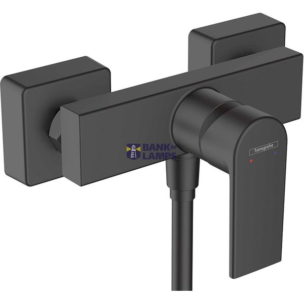 Vernis Shape shower mixer, matte black image 1