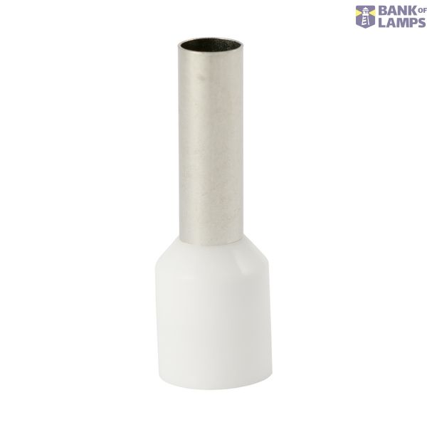 Single insulated sleeve terminal HI 6.0/12-bi white, Al/Cu image 1