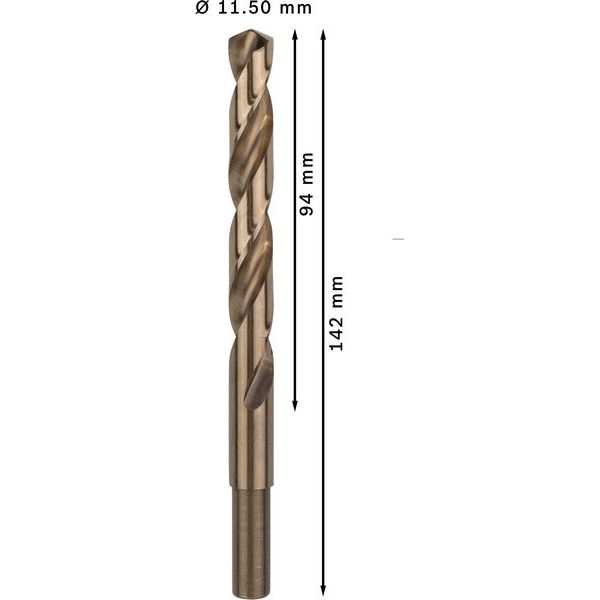 Metal drill bits HSS-Co, DIN 338 11,5 x 94 x 142 mm 5 pcs. image 2