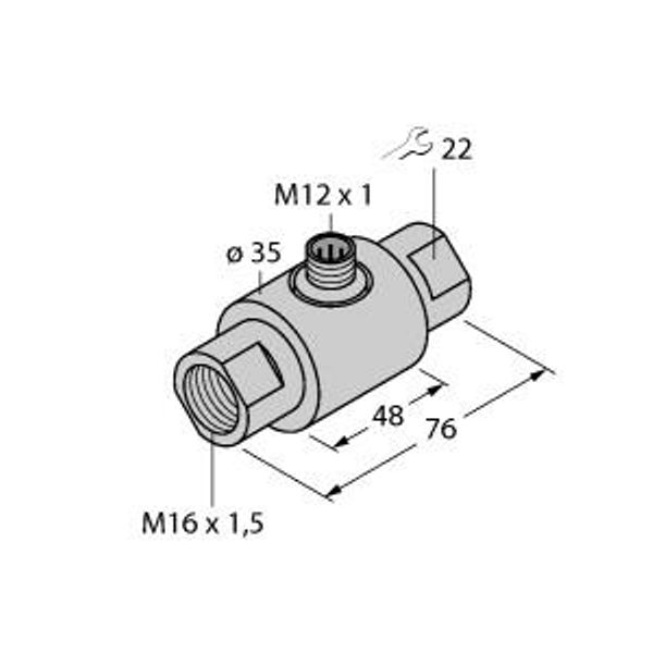 Flow Monitoring Inline Sensor without Integrated Processor   FCI-D09A4-NA-H1141/M16 image 1