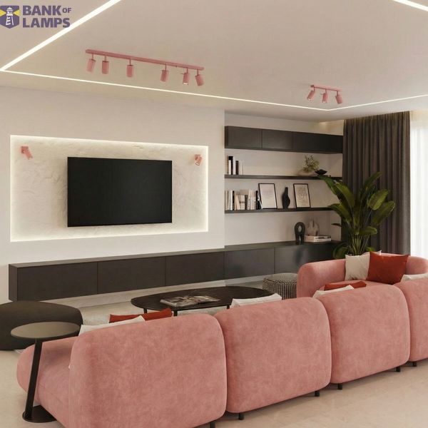 Ceiling lamp RING 3P pink image 8