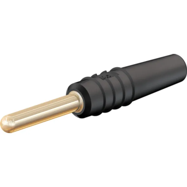 2 mm plug, solder connection, 0.5 mm², black, 22.2609-21 image 1