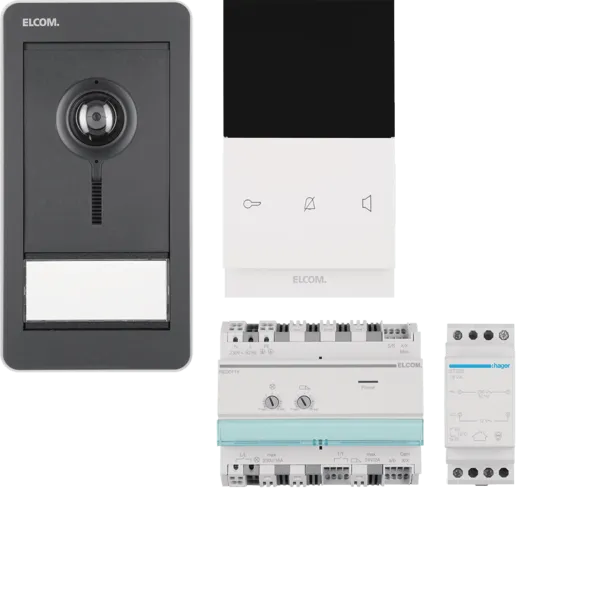 HOME VideoSet 1 participant AP 2D outdoor station anthracite/indoor. TOUCH polar white image 1