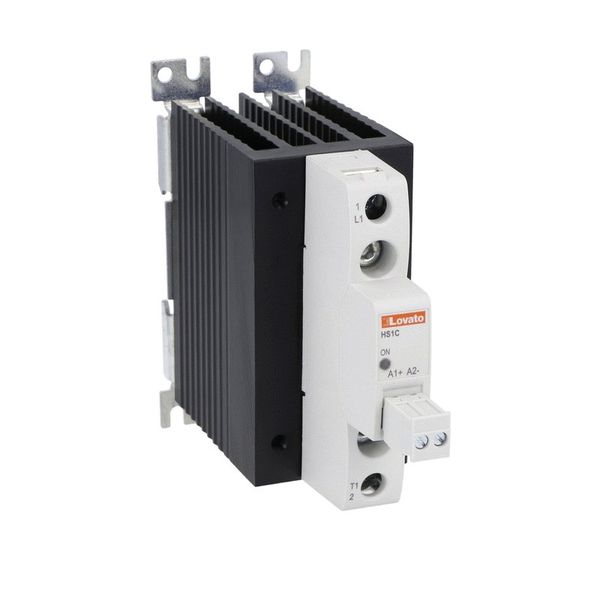 Solid state relay complete with heatsink, single-phase, 40A, 90...280VAC, screw terminals image 1