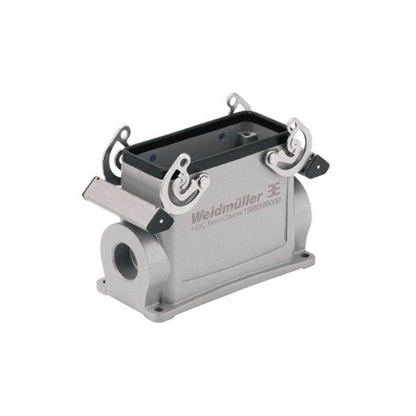 HDC enclosures, Size: 6, Protection degree: IP65, in plugged condition, Base housing, Side-locking clamp on lower side, Standard, Size of cable entries: PG 21 image 1