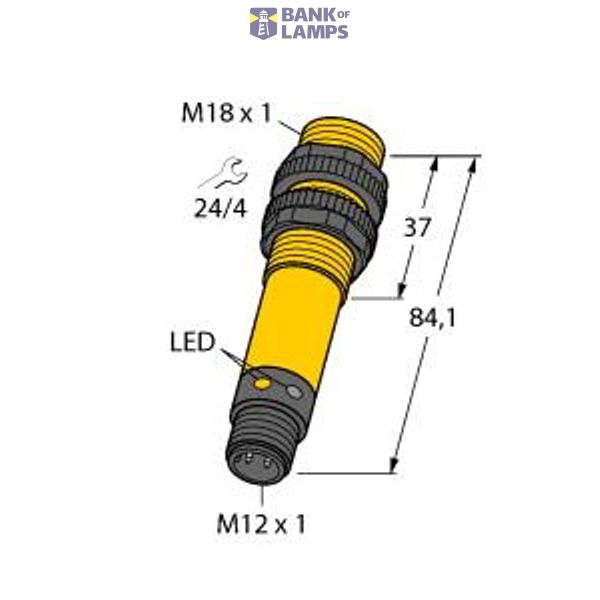 Photoelectric Sensor Diffuse Mode Sensor with Fixed-Field Background Suppression   S18AW3FF100Q3 image 2