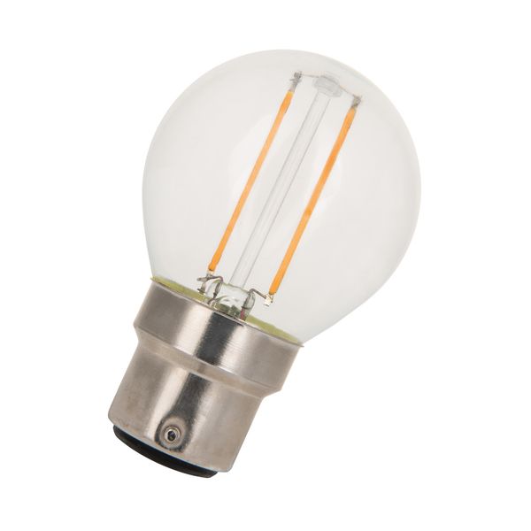 LED Filament G45 B22d 130V 2W 2700K Clear image 1