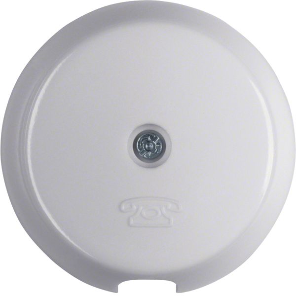 Centre plate for cable out., 1930/glass, p. white glossy image 1