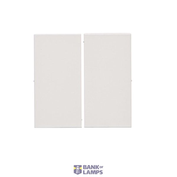 Double button for switches and push buttons, white matt image 1