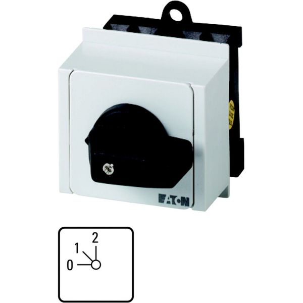 T0-2-15130/IVS Step switches, T0, 20 A, service distribution board mounting, 2 contact unit(s), Contacts: 4, 45 °, maintained, With 0 (Off) position, 0-2, Design num image 6