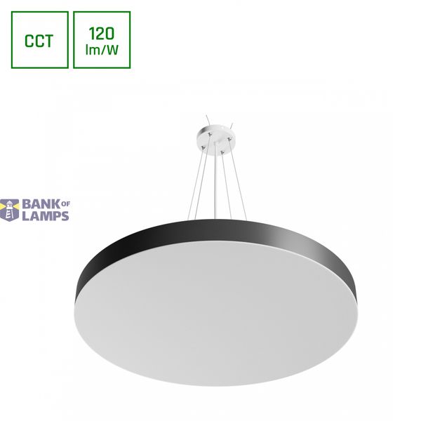 NYMPHEA OPTIMA BLACK 65W CCT 230V 120DEG IP44 FI600X50MM WHITE BLACK ROUND image 1