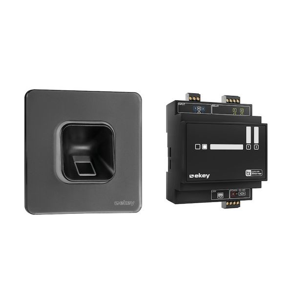 ekey xLine Fingerscan-Set, flush-mounted, Glas black image 1