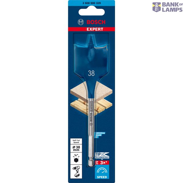 EXPERT Self Cut Speed Spade Drill Bit 38 x 152 mm image 2
