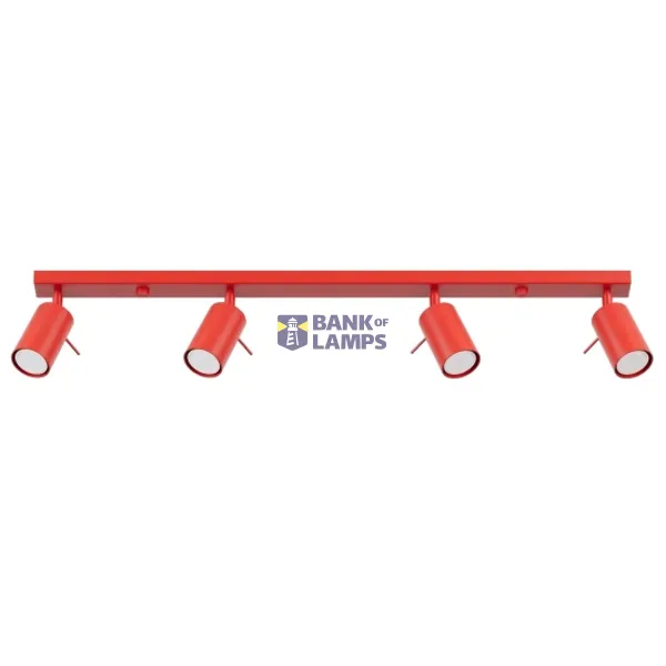 Ceiling lamp RING 4L red image 1