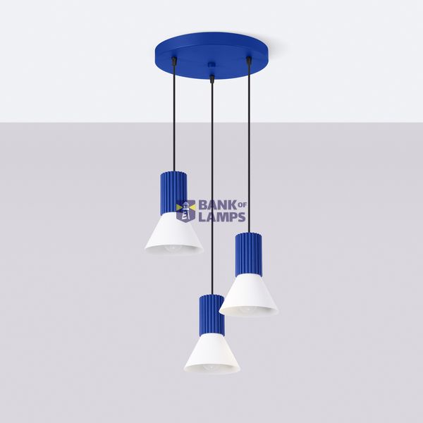 Pendant lamp ESTRIA 3P white/ultramarine image 11