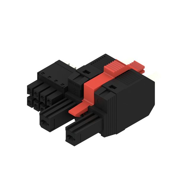 PCB plug-in connector, female plug, 7.62 mm, Number of poles: 2, 180°, PUSH IN with actuator, Clamping range, max. : 6 mm², Box image 4