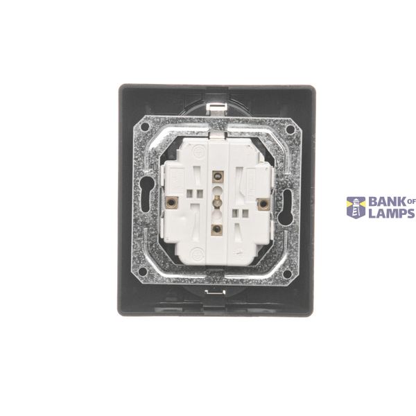 Double two way switch with LED indicator light, (module), 10AX, Screw, Gold matt, metalic image 1