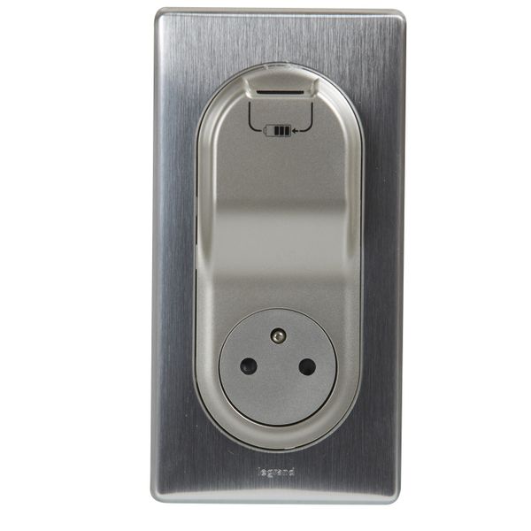 KIT CHARGEUR USB/2P+T ALU SEMI-ENC CELIANE image 3