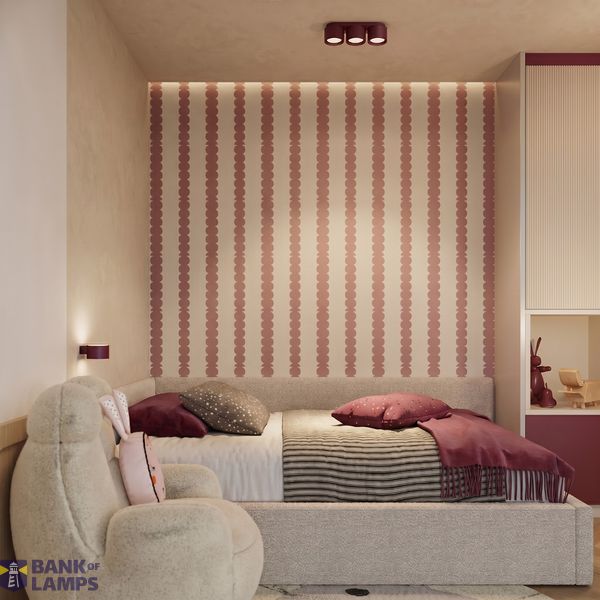 Ceiling lamp MODO 3 burgundy Gx53 image 8