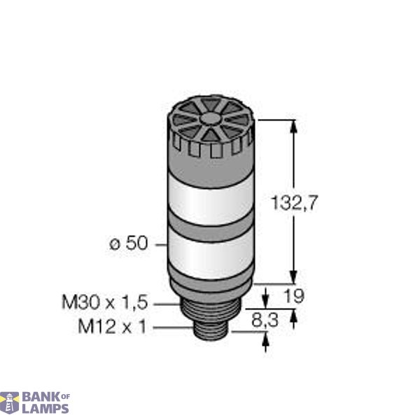LED Signal Light Tower Light   TL50BLGR2AQ image 1