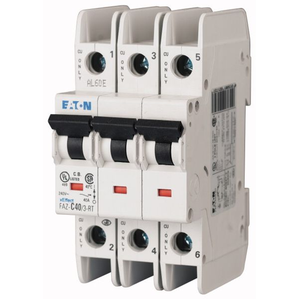 Miniature circuit breaker (MCB), 10 A, 3p, characteristic: D image 1