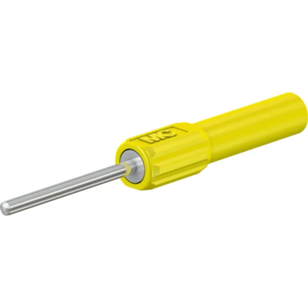Counting test adapter, connecting pin 2 mm to 4 mm socket, yellow, CAT II, 66.9076-24 image 1
