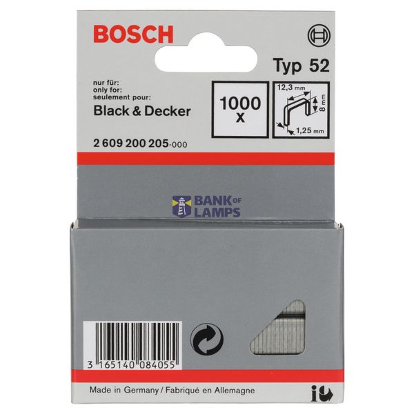 Fine wire staple, type 52 12.3 x 1.25 x 8 mm image 2