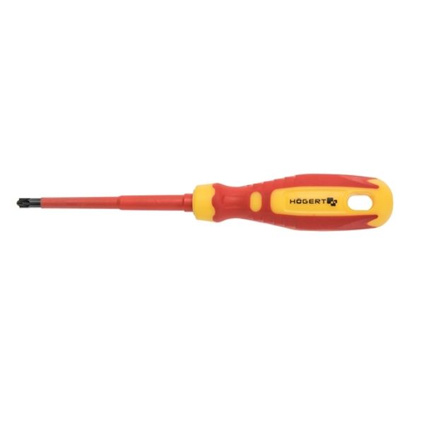 HOEGERT Terminal screwdriver, PH2/SL6 100 mm, 1000 V, CrMo steel image 1