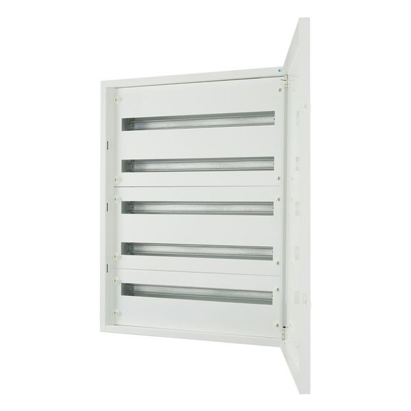 BF-U-5/165-G-C Complete flush-mounted flat distribution board, grey, 33 SU per row, 5 rows, type C image 1