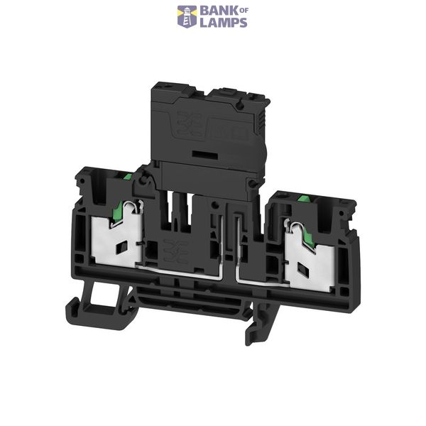 Fuse terminal, SNAP IN, black, 4 mm², 6.3 A, 250 V, Number of connecti image 1