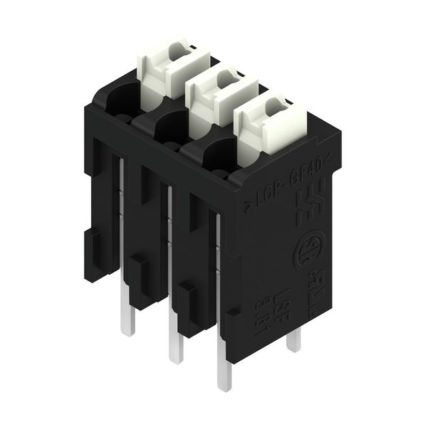 Printed circuit board terminals, 3.81 mm, Number of poles: 3, 180°, Solder pin length (l): 3.5 mm, black, PUSH IN with actuator, Clamping range, max. : 1.5 mm², Tape image 2
