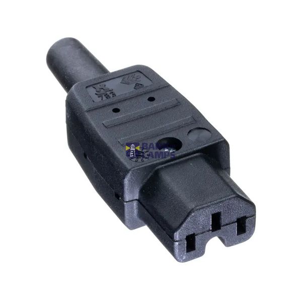 783/SW, IEC C15 Appliance plug/socket, black image 1