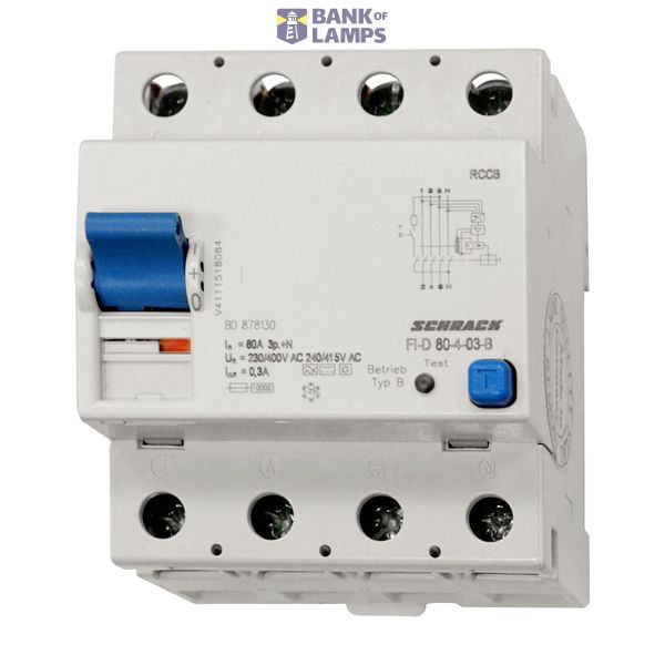 Residual current circuit breaker 80A, 4-pole, 300mA, type B image 1