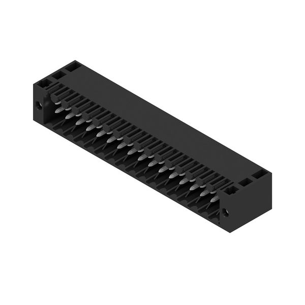 PCB plug-in connector, male header, Flange, THT solder connection, 3.50 mm, Number of poles: 34, 90°, Solder pin length (l): 3.5 mm, tinned, black, Box image 2
