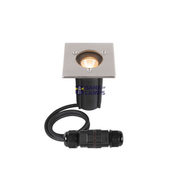 DASAR® S, recessed floor light, square, 4W, 3000K, 24°, IP67, cylindrical, anthracite image 1