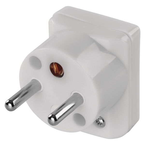 Angle Plu  for extension cord, white image 1