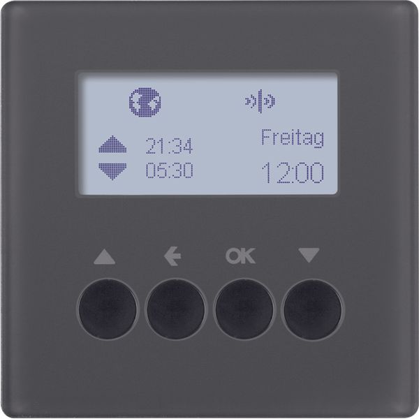 KNX radio blind time switch quicklink, display, Q.1/Q.3, ant. velvety, image 1
