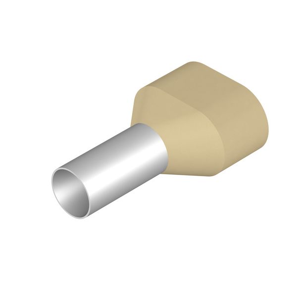 Wire-end ferrule, Twin wire-end ferrule, 17 mm, 12 mm, Ivory image 1