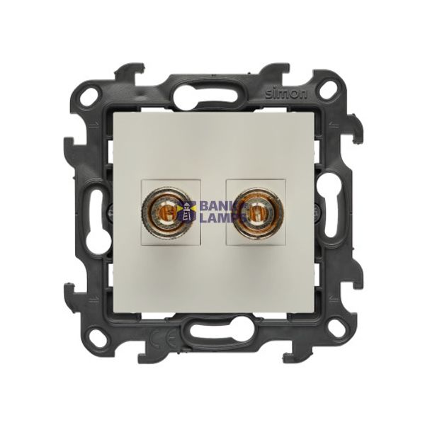 SOON ON SALE, Loudspeaker socket, (module), Simon 24, IP20, cashmere image 1