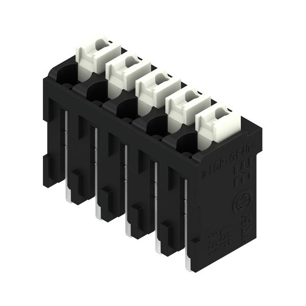 Printed circuit board terminals, 3.81 mm, Number of poles: 5, 180°, Solder pin length (l): 1.5 mm, black, PUSH IN with actuator, Clamping range, max. : 1.5 mm², Tape image 4