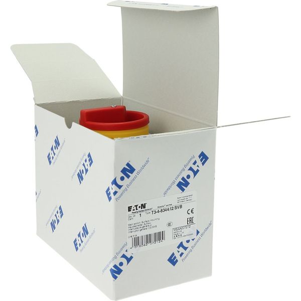 T3-4-8344/I2/SVB Main switch, T3, 32 A, surface mounting, 4 contact unit(s), 8-pole, Emergency switching off function, With red rotary handle and yellow locking ring, image 55