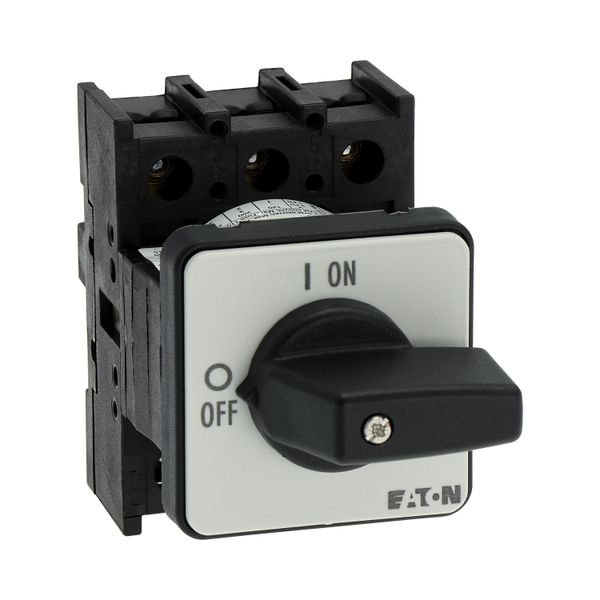 P1-25/E On-Off switch, P1, 25 A, flush mounting, 3 pole, with black thumb grip and front plate image 17