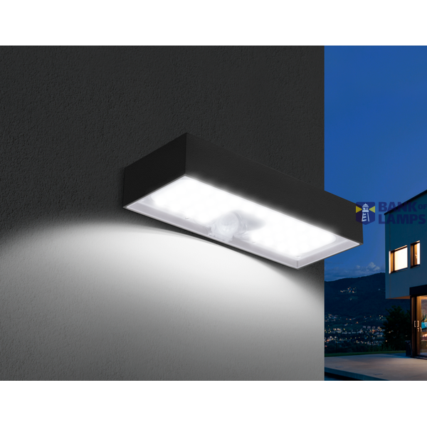 APPLIQUE LED SOLAR DOMINO NERO image 1