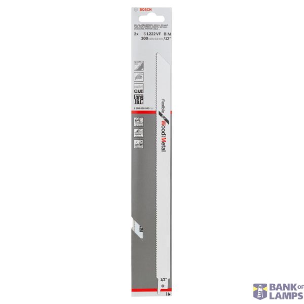 Reciprocating saw blade S 1222 VF Flexible for Wood and Metal 2 pcs. image 2