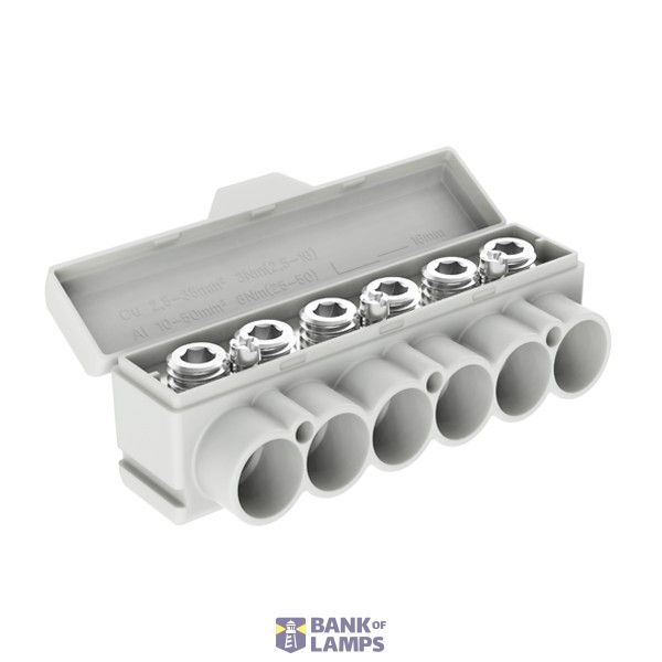 SLT50-6-3 grey Al 10-50/Cu 2.5-35 + 3x2,5mm2 1000V Distribution block image 1