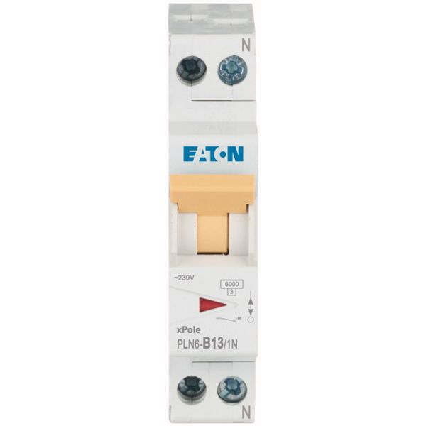 Miniature circuit breaker (MCB), 13 A, 1p+N, characteristic: B image 2