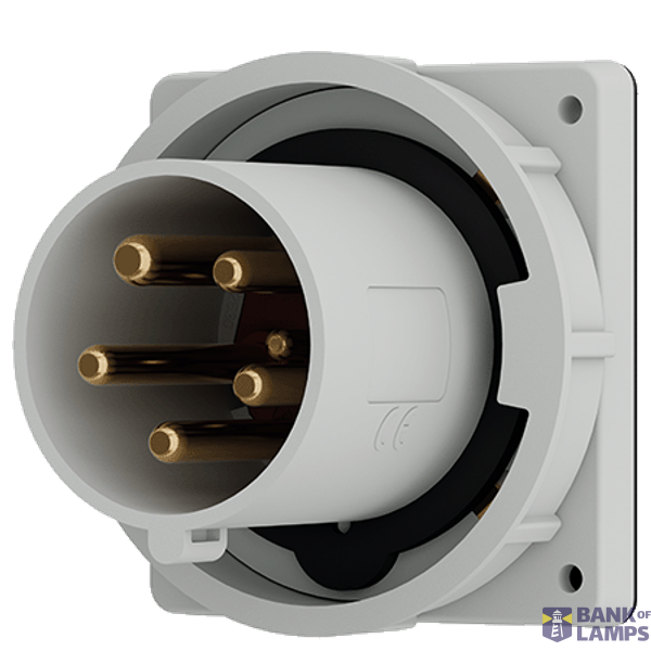 Panel mounted inlet, 63A5p1h>50V, IP67 image 1